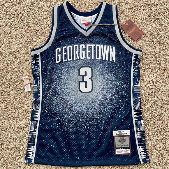 Mitchell & Ness Swingman Allen Iverson Georgetown Hoyas 1995/96 Jersey, Size M - Picture 1 of 9